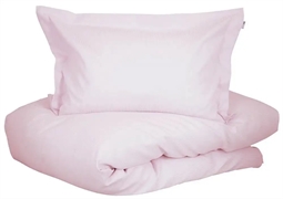 Stribet sengetøj 140x200 cm - Lyserødt sengetøj - Jacquardvævet sengesæt - 100% egyptisk bomuldssatin - Turiform